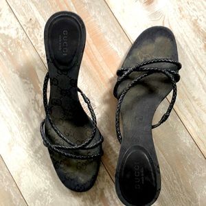 Women’s Black Heel Sandals Gucci size 7